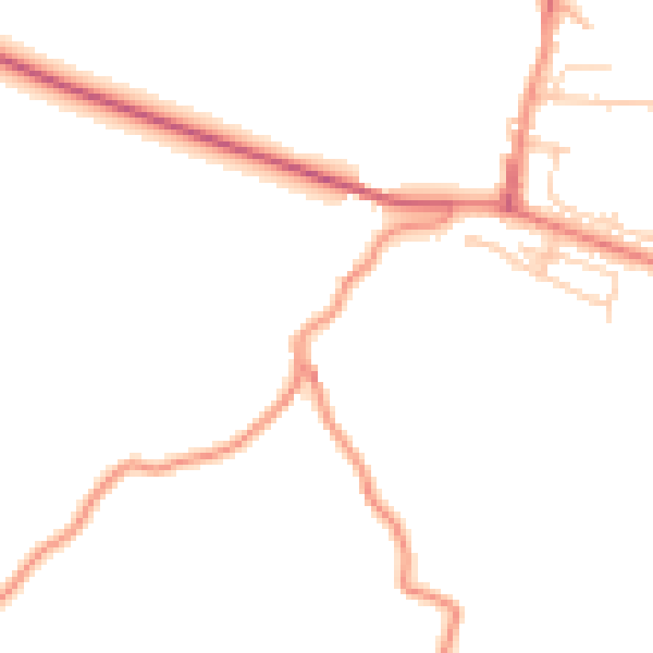 Daytime road noise heatmap for TS13 5DT