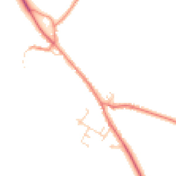 Daytime road noise heatmap for TS13 5ES