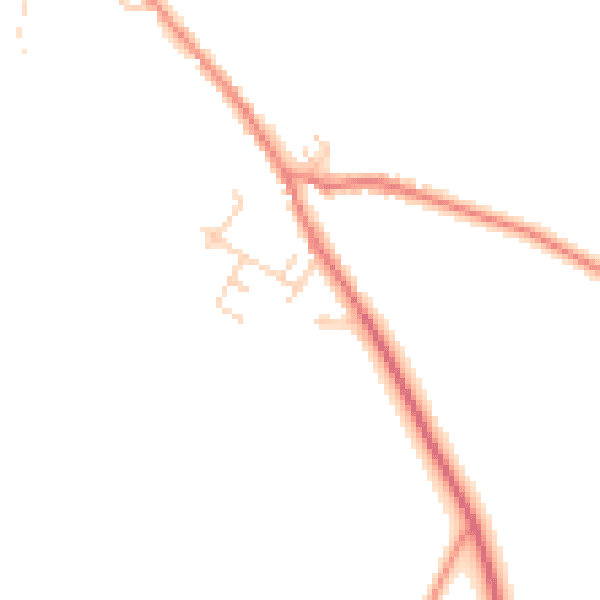Daytime road noise heatmap for TS13 5HF