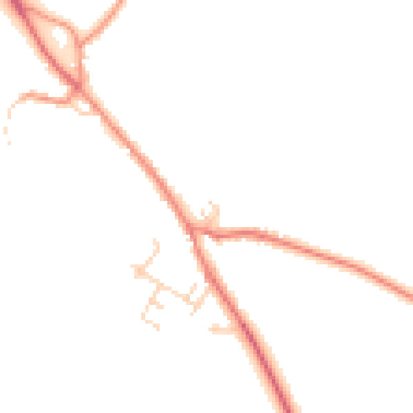Daytime road noise heatmap for TS13 5HJ