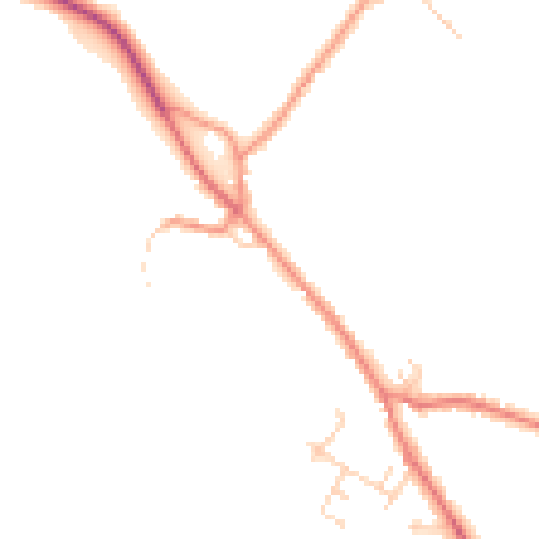 Daytime road noise heatmap for TS13 5JH