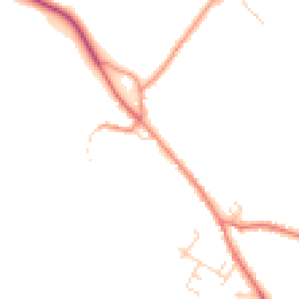 Daytime road noise heatmap for TS13 5JL