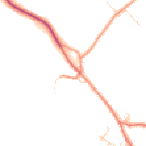Daytime road noise heatmap for TS13 5JP