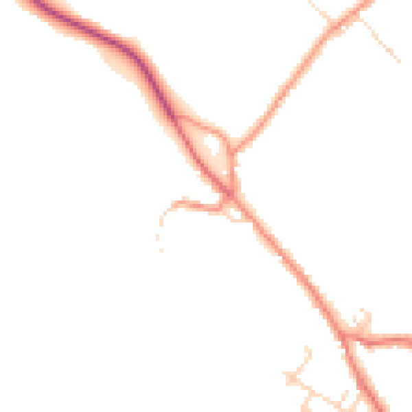 Daytime road noise heatmap for TS13 5JS