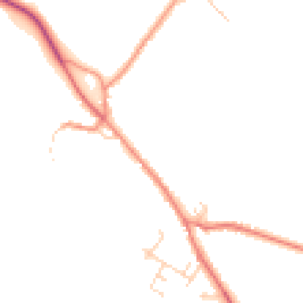 Daytime road noise heatmap for TS13 5JU