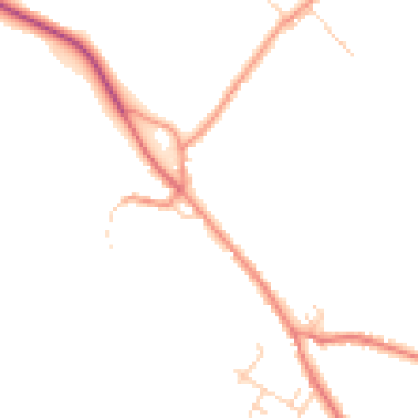 Daytime road noise heatmap for TS13 5JX