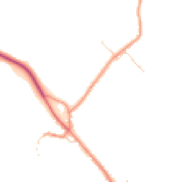 Daytime road noise heatmap for TS13 5LA