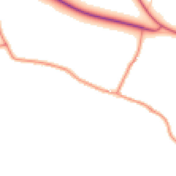 Daytime road noise heatmap for TS13 5LU