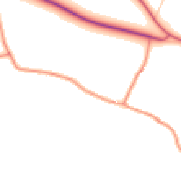 Daytime road noise heatmap for TS13 5LX