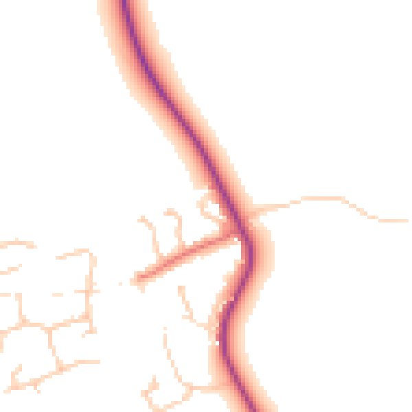 Daytime road noise heatmap for TS15 9LU