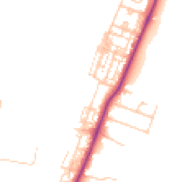 Daytime road noise heatmap for TS16 0AB