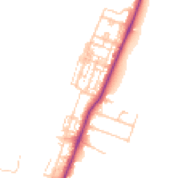 Daytime road noise heatmap for TS16 0AD