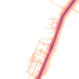 Daytime road noise heatmap for TS16 0AR