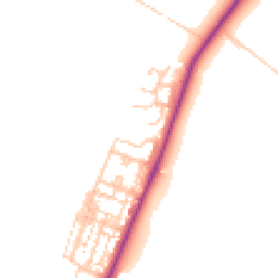Daytime road noise heatmap for TS16 0AS
