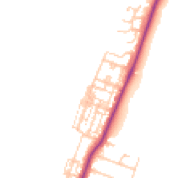 Daytime road noise heatmap for TS16 0AW