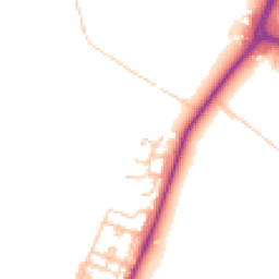 Daytime road noise heatmap for TS16 0BZ
