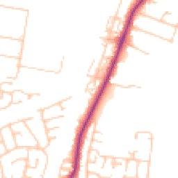 Daytime road noise heatmap for TS16 0DE