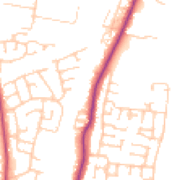 Daytime road noise heatmap for TS16 0DH