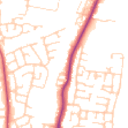 Daytime road noise heatmap for TS16 0DJ
