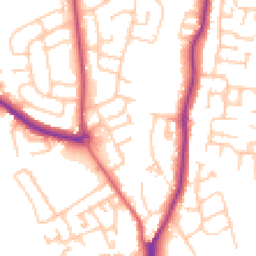 Daytime road noise heatmap for TS16 0LN