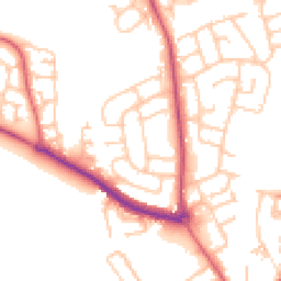 Daytime road noise heatmap for TS16 0NG