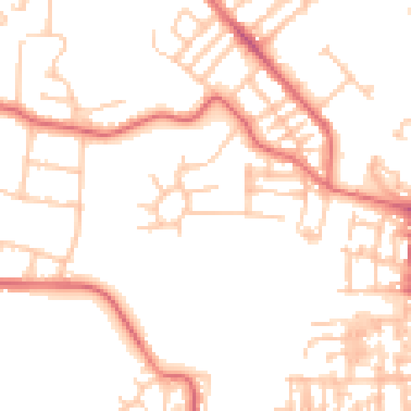 Daytime road noise heatmap for TS19 0BH