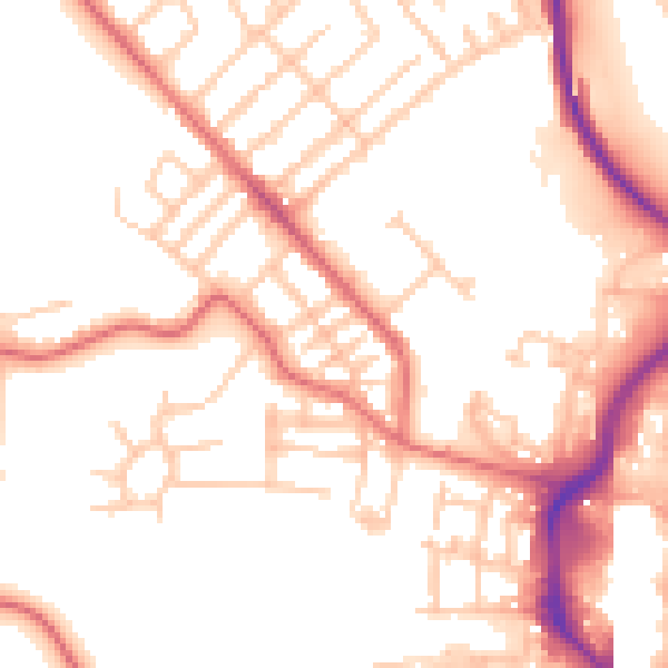 Daytime road noise heatmap for TS19 0BT