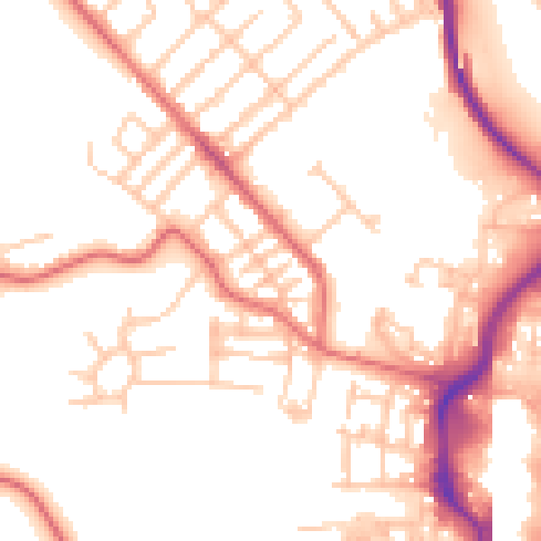 Daytime road noise heatmap for TS19 0BU