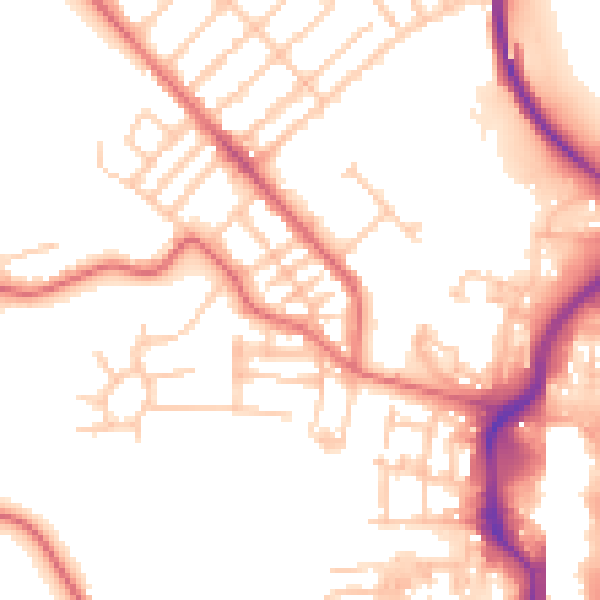 Daytime road noise heatmap for TS19 0BY