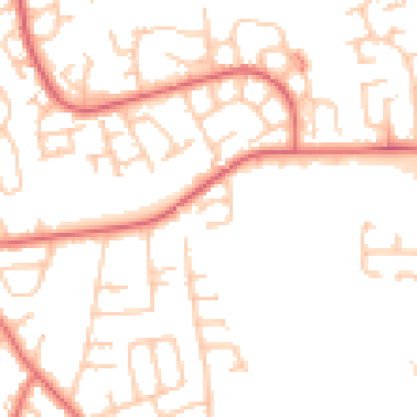 Daytime road noise heatmap for TS19 0SJ