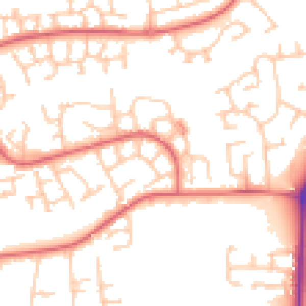 Daytime road noise heatmap for TS19 0UG