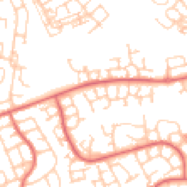 Daytime road noise heatmap for TS19 0XB