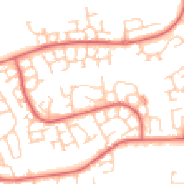 Daytime road noise heatmap for TS19 0XT