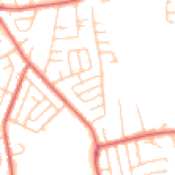 Daytime road noise heatmap for TS19 7DZ