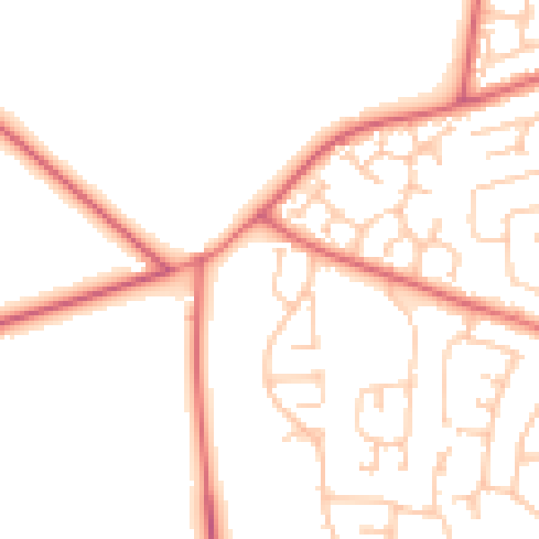 Daytime road noise heatmap for TS19 7SD