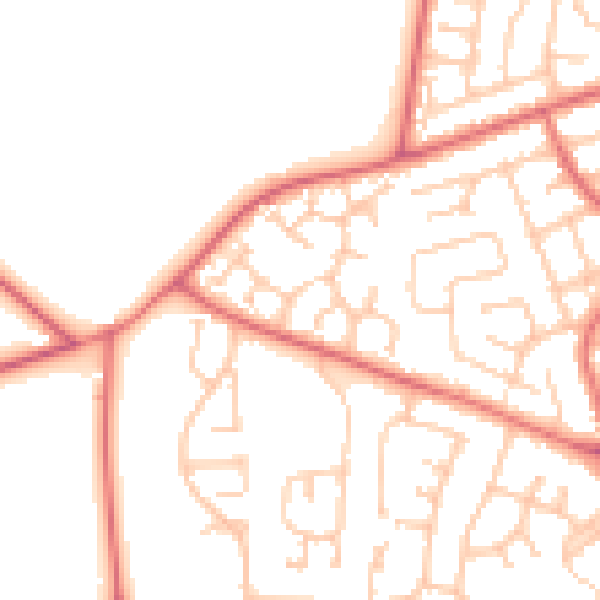 Daytime road noise heatmap for TS19 7SR