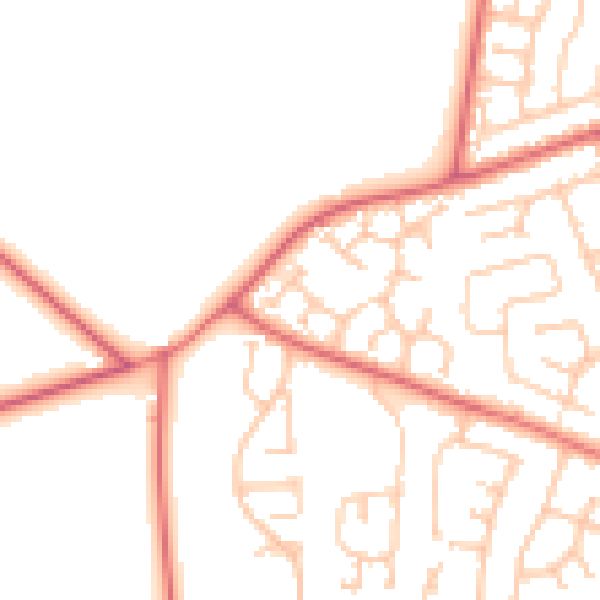 Daytime road noise heatmap for TS19 7ST