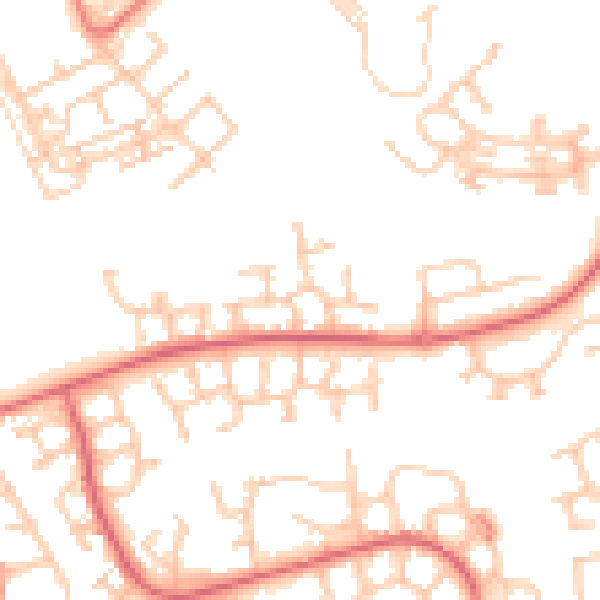 Daytime road noise heatmap for TS19 8FB