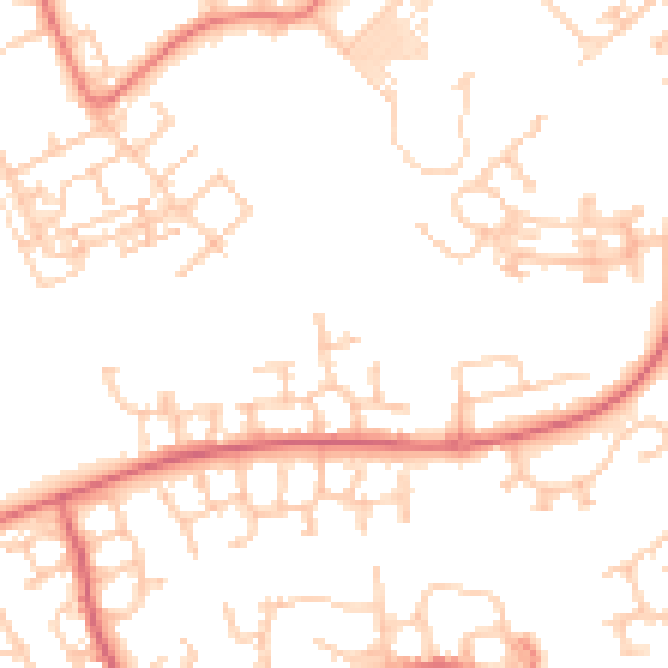 Daytime road noise heatmap for TS19 8FE
