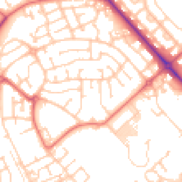 Daytime road noise heatmap for TS19 8GB