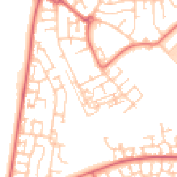 Daytime road noise heatmap for TS19 8QH