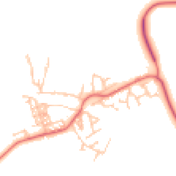 Daytime road noise heatmap for TS21 1AF