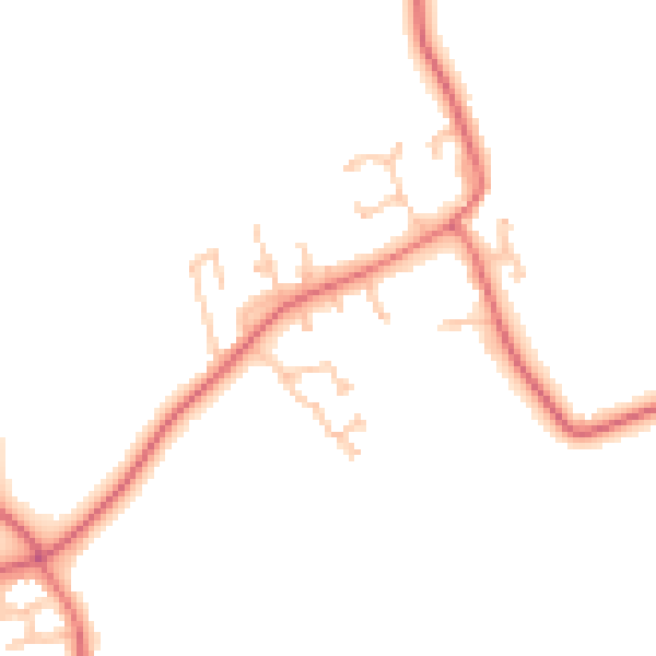 Daytime road noise heatmap for TS21 1AN
