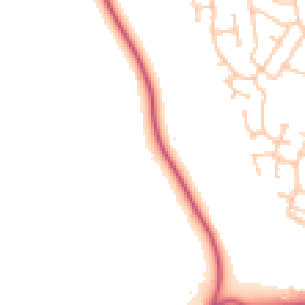 Daytime road noise heatmap for TS21 1AT
