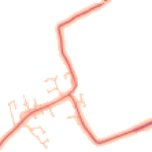 Daytime road noise heatmap for TS21 1DT