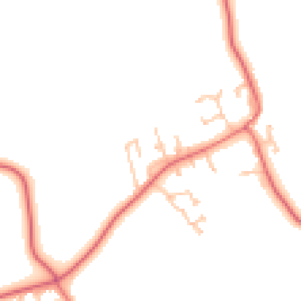 Daytime road noise heatmap for TS21 1EQ