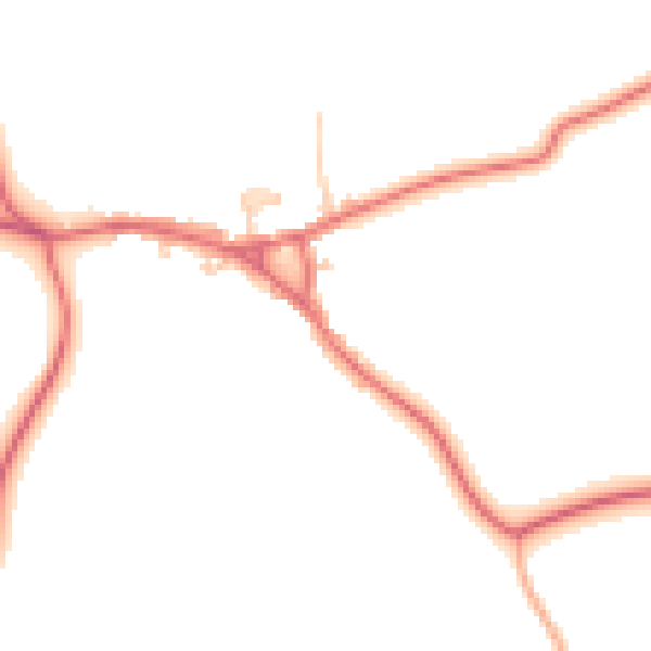 Daytime road noise heatmap for TS21 1EZ