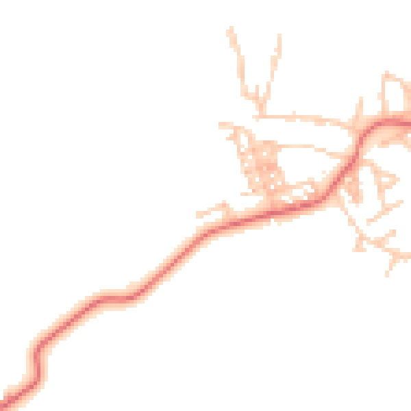 Daytime road noise heatmap for TS21 1FN