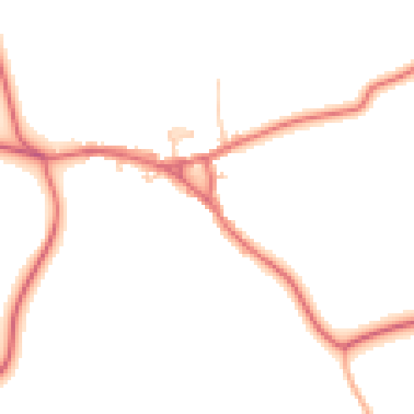 Daytime road noise heatmap for TS21 1HA