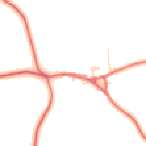 Daytime road noise heatmap for TS21 1HE